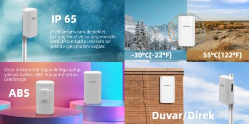 VİDEOPARK 2.4G/300MBPS (DIŞ ORTAM ACCESS POİNT 1KM) HAZIR KURULUMA GEREK YOK aktarıcı 2 Lİ SET VP-2300CPE - Access Pointler ürünleri tekmarshop.com'da